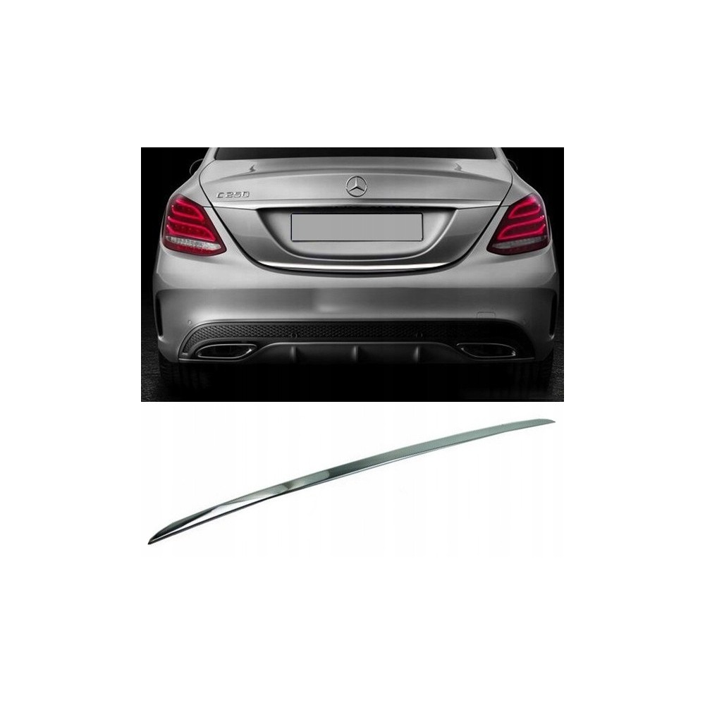 Mercedes C Klasa W Chrome Rear Strip Trunk Tuning Lid M Boot