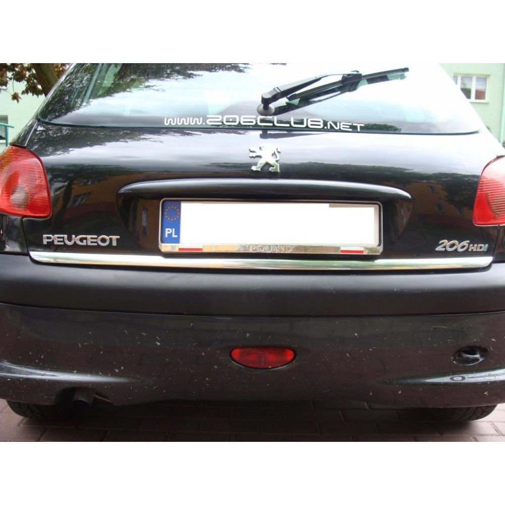 PEUGEOT 206 HB CHROME Rear Strip Trunk Tuning Lid 3M Boot