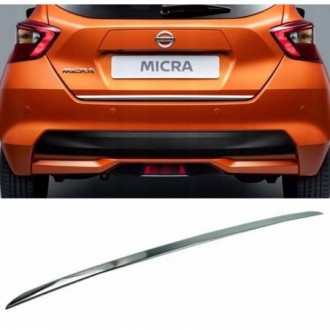 Nissan MICRA 2017 - CHROME Rear Strip Trunk Tuning Lid 3M...