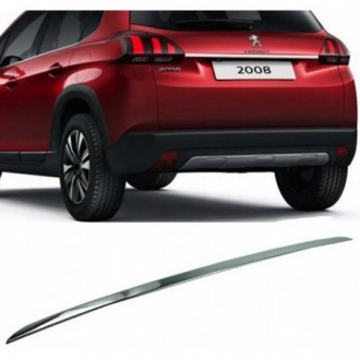 Peugeot 2008 - CHROME Rear Strip Trunk Tuning Lid 3M Boot