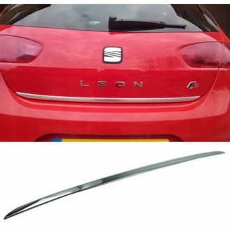 SEAT LEON II HB - CHROME Rear Strip Trunk Tuning Lid 3M Boot