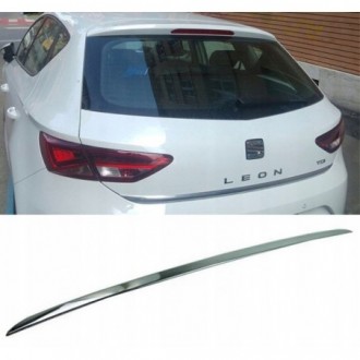 SEAT LEON III HB - CHROME Rear Strip Trunk Tuning Lid 3M...