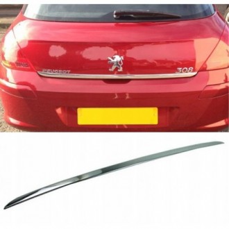 Peugeot 308 HB - CHROME Rear Strip Trunk Tuning Lid 3M Boot