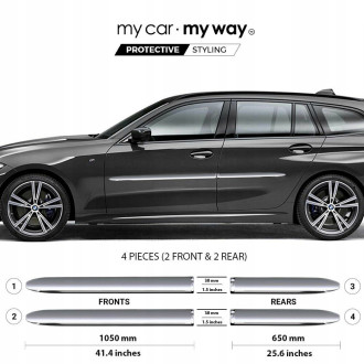 BMW 3 G21 G81 Kombi - Listwy CHROM drzwi ochronne