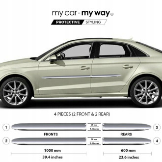 Audi A3 Sedan 8VS, 8VM Listwy CHROM Drzwi Ochronne