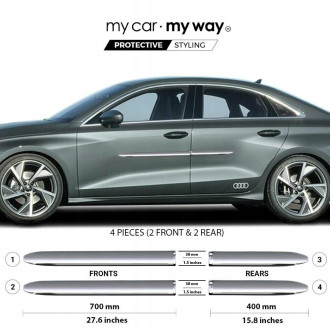 Audi A3 Sportback 21+ Listwy CHROM Drzwi Ochronne