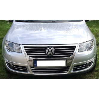 VW PASSAT B6 - Listwy CHROM GRILL Tuning KOMPLET