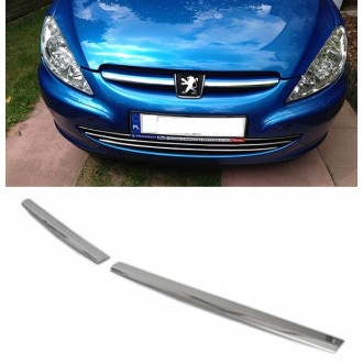 PEUGEOT 307 SW HB LISTWY NA GRILL CHROM Chromowane