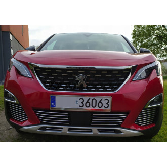 PEUGEOT 5008 II - Listwy CHROM GRILL atrapa Tuning