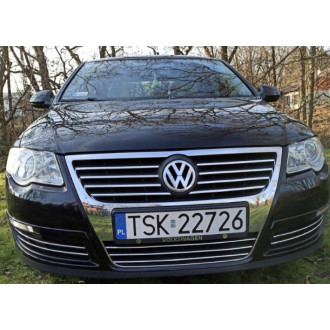 VW PASSAT B6 - Listwy CHROM na Grill dolny BEZ HAL