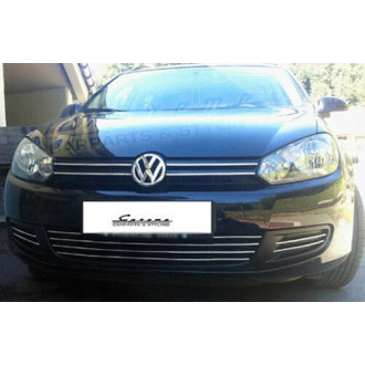 VW GOLF VI 6 - Listwy CHROM GRILL BEZ HALOGENÓW