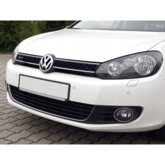 VW GOLF VI - Listwy na Zderzak CHROM GRILL Atrapa