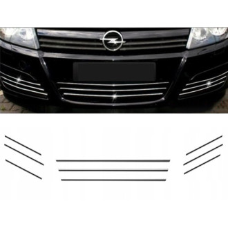 OPEL ASTRA H MK V Listwy CHROM GRILL atrapa Tuning