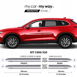 Mazda CX-9 2016-2019 - Listwy CHROM Drzwi Ochronne