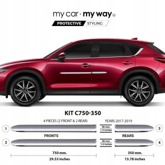 Mazda CX-5 - Listwy CHROM Drzwi Ochronne