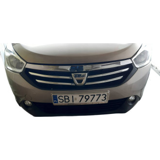 Dacia LODGY - Listwy CHROM GRILL atrapa tuning