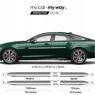 Jaguar XJ X351 2010+ Listwy CHROM Drzwi Ochronne