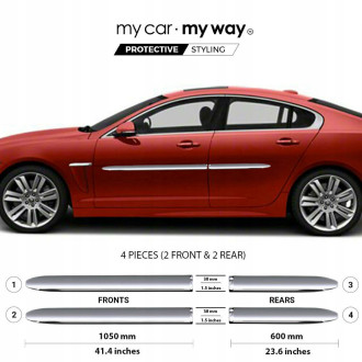 JAGUAR XF I X250 Sedan Listwy CHROM drzwi ochronne