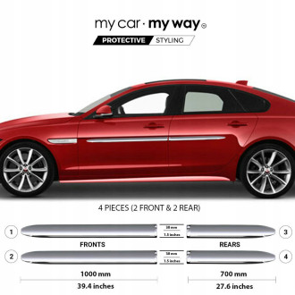 JAGUAR XF II 2016+ Listwy CHROM Drzwi Ochronne