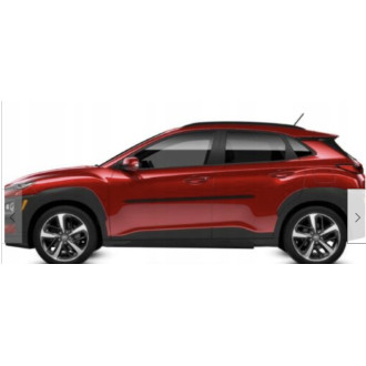 Hyundai KONA - Listwy CZARNE Boczne Drzwi