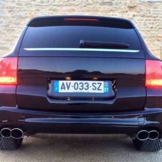 Porsche CAYENNE I - CHROME Rear Strip Trunk Tuning Lid 3M...