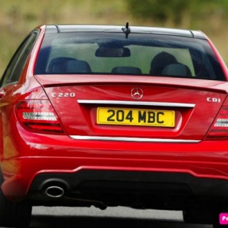 Mercedes C204 Coupe - CHROME Rear Strip Trunk Tuning Lid...