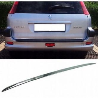 PEUGEOT 206 SW - CHROME Rear Strip Trunk Tuning Lid 3M Boot